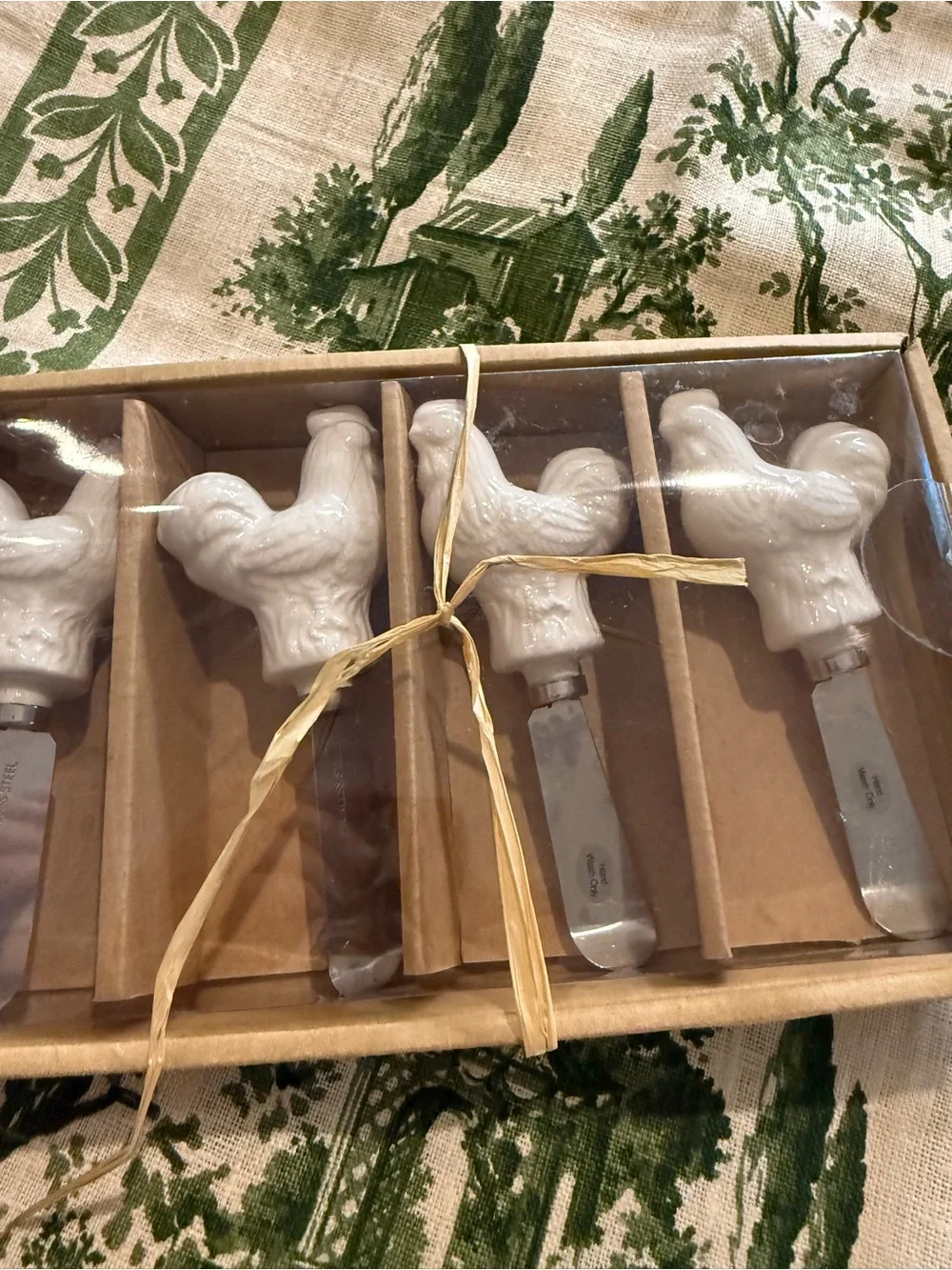 Set of 4 Rooster Farmhouse Cheese or Dip or Jam Spreaders
